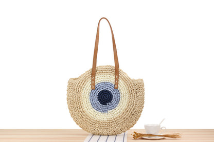 Straw shoulder bag