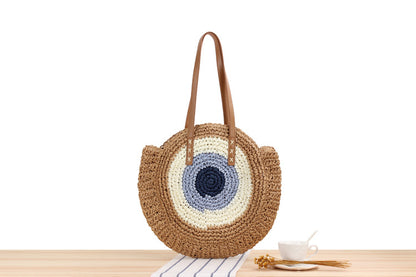 Straw shoulder bag