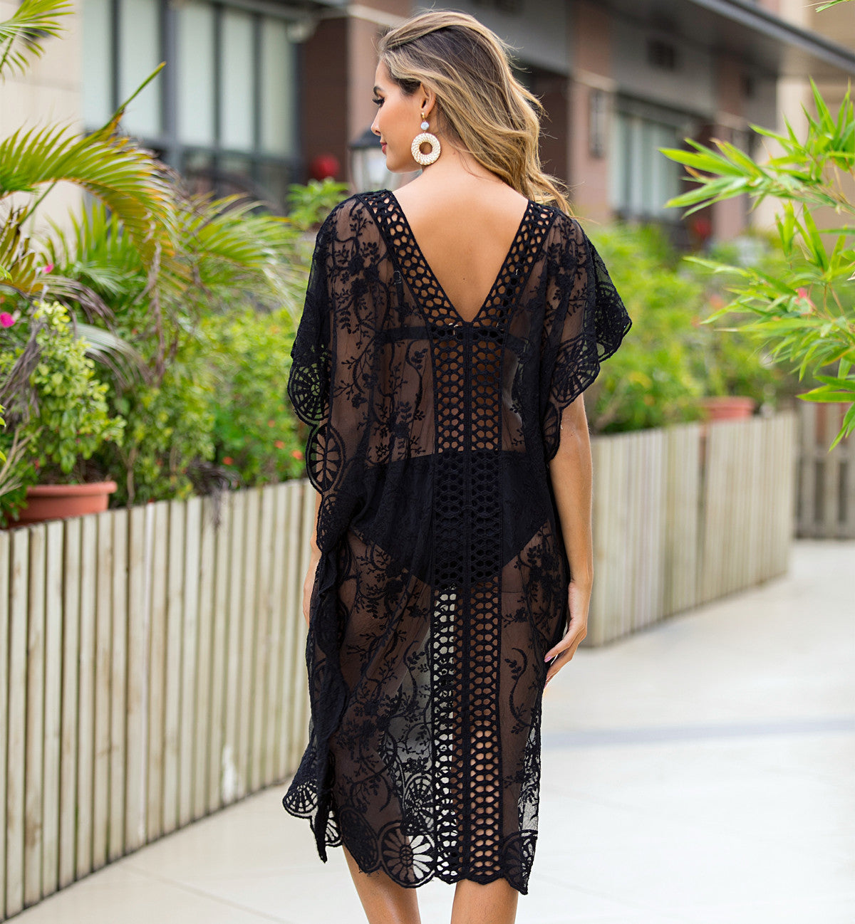 Lace beach cover up