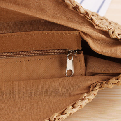 Straw shoulder bag