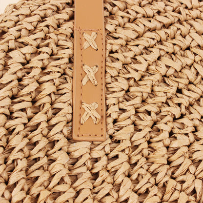 Straw shoulder bag