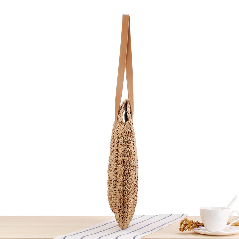 Straw shoulder bag