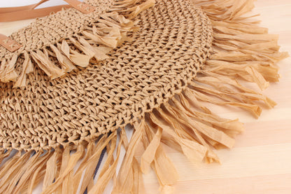Straw shoulder bag