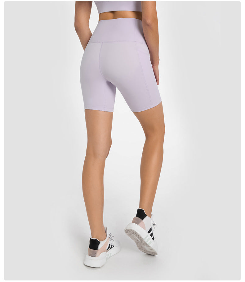 High waist shorts with side Pocket