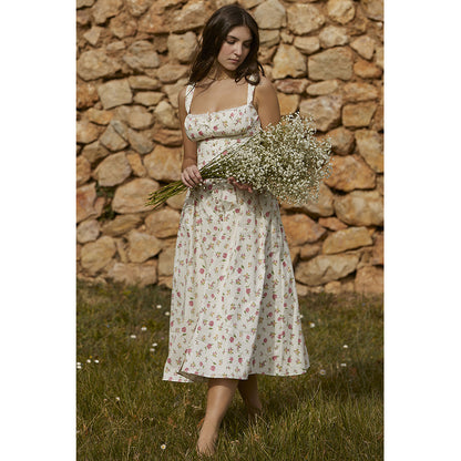 Printed midi length dress
