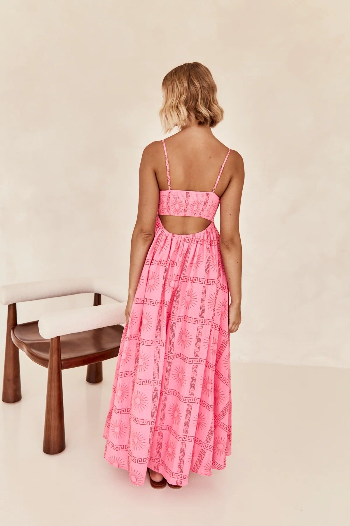 Printed cotton maxi dress