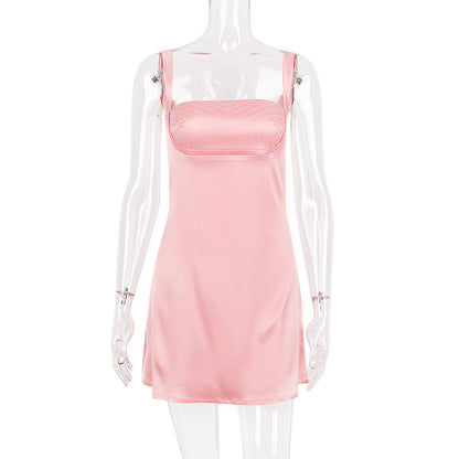 Short satin dress