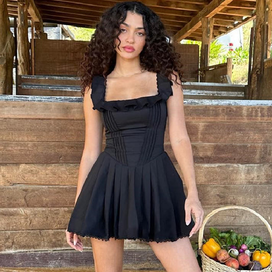 Square neck corset dress