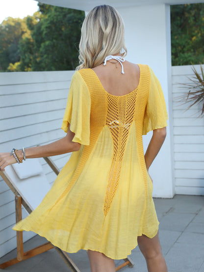 Lace trim beach cover up