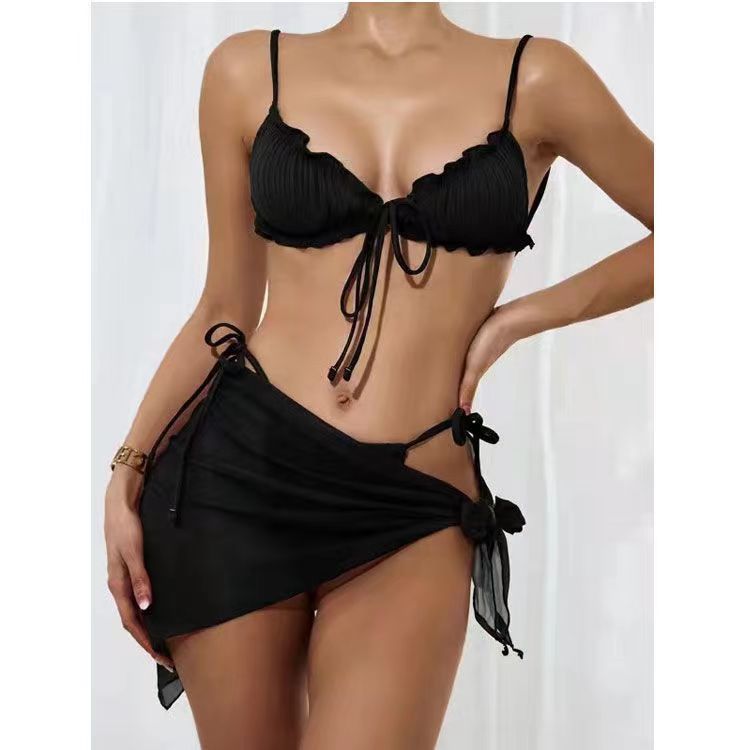 3 piece bikini set with saraong