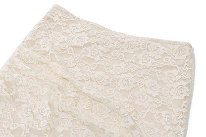 Lace two piece corset skirt set