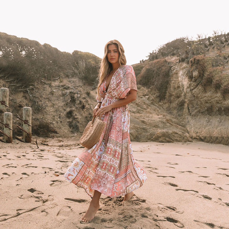 Printed beach cover up