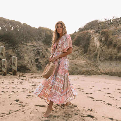 Printed beach cover up