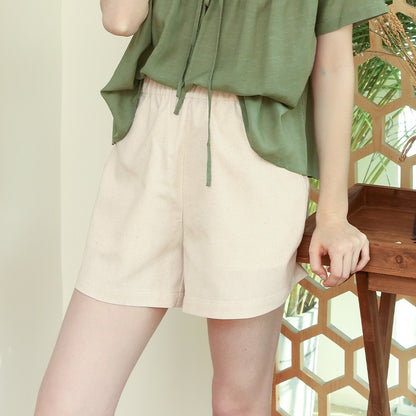 Linen blend shorts