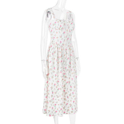 Printed midi length dress