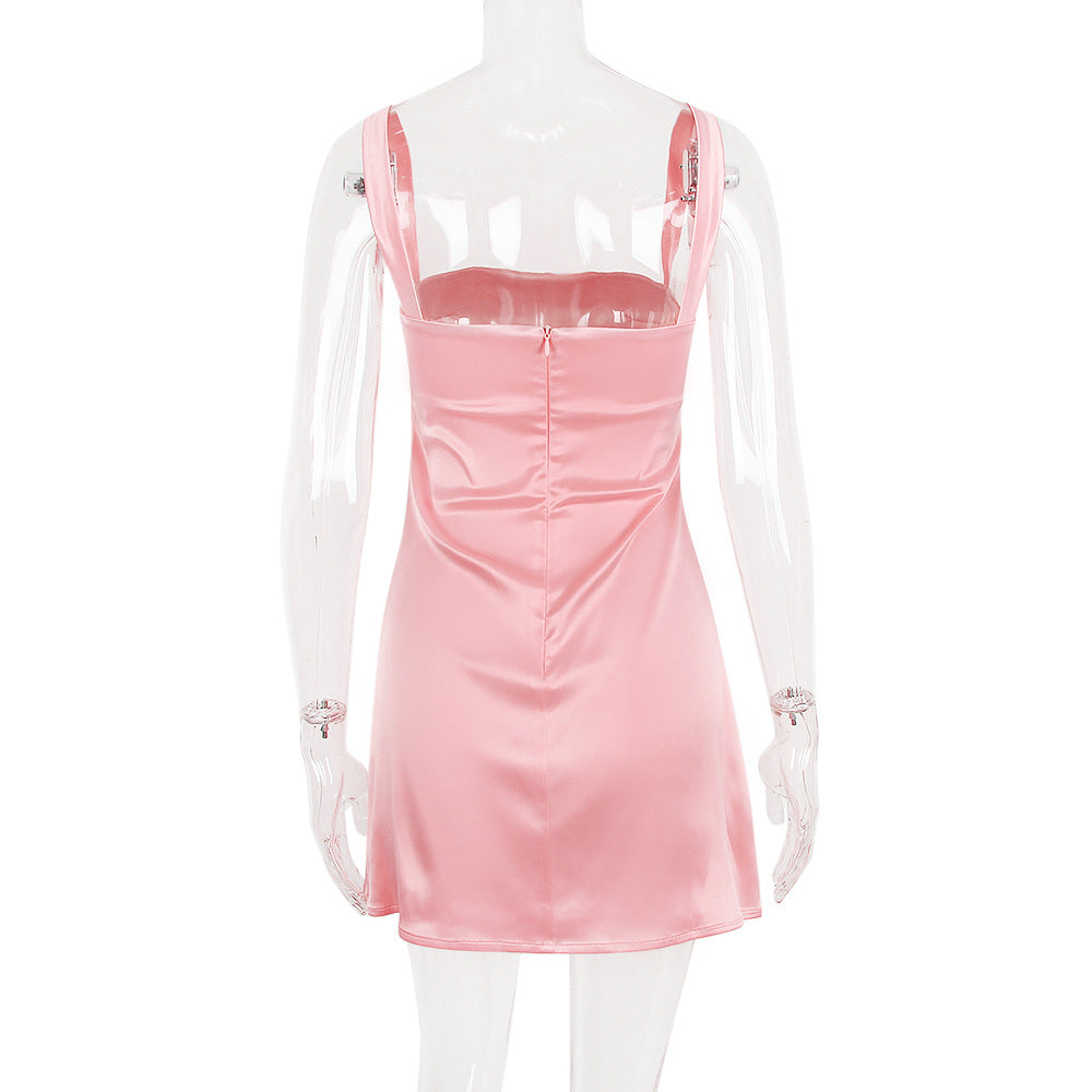 Short satin dress