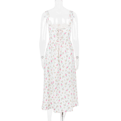 Printed midi length dress