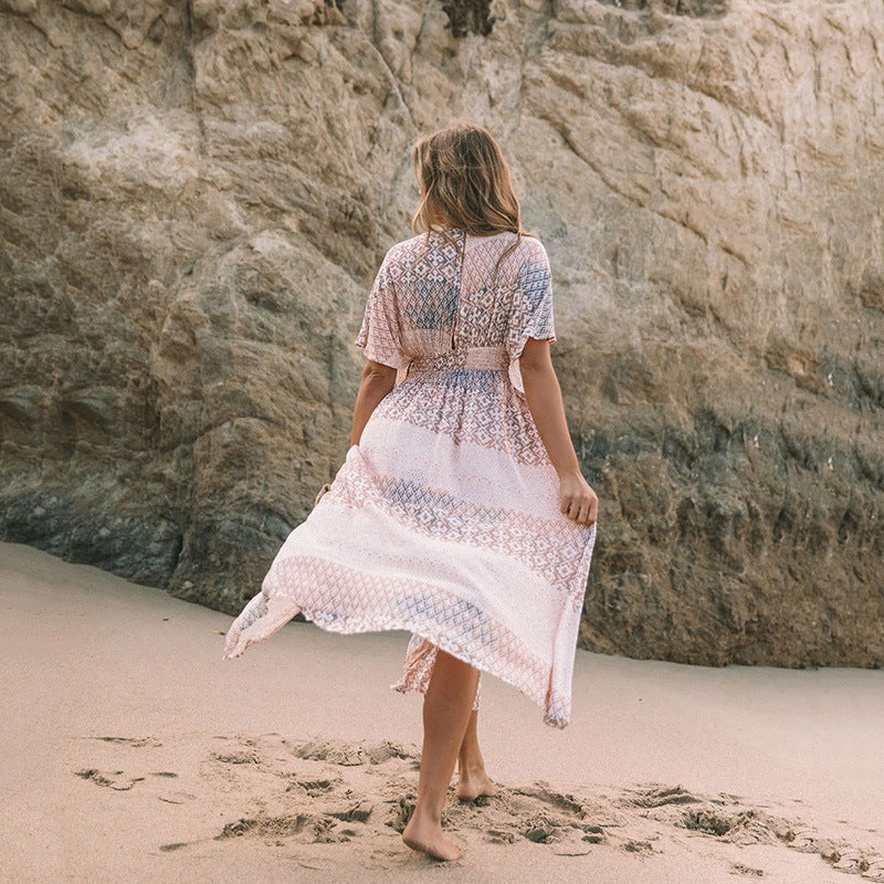 Printed beach cover up